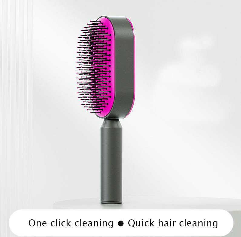 Pressing type cleaning design air cushion comb for women's long hair, specialized airbag massage comb, household hair comb