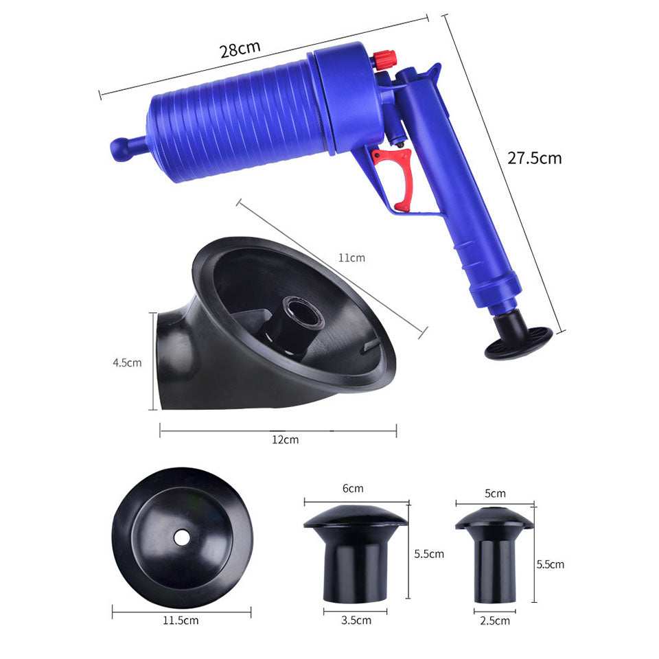 High Pressure Powerful Manual Sink Plunger Home Air Drain Blaster Pump/Gun/Cleaner/Opener Plastic Unclog Toilet Plunger