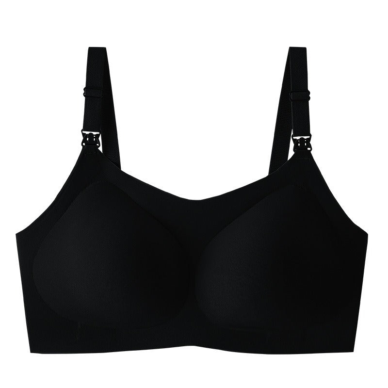 Postpartum breastfeeding bra with no trace, no steel ring, one piece up buckle