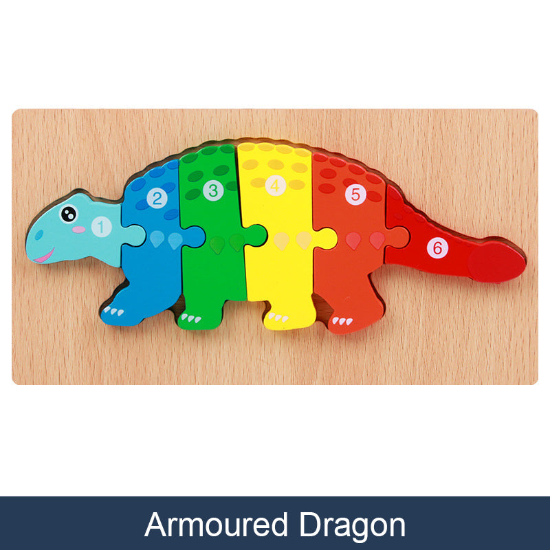 Dinosaur DIY Puzzle 3-6 Years Old Young Children Educational Early Childhood Boys And Girls Enlightenment Toys