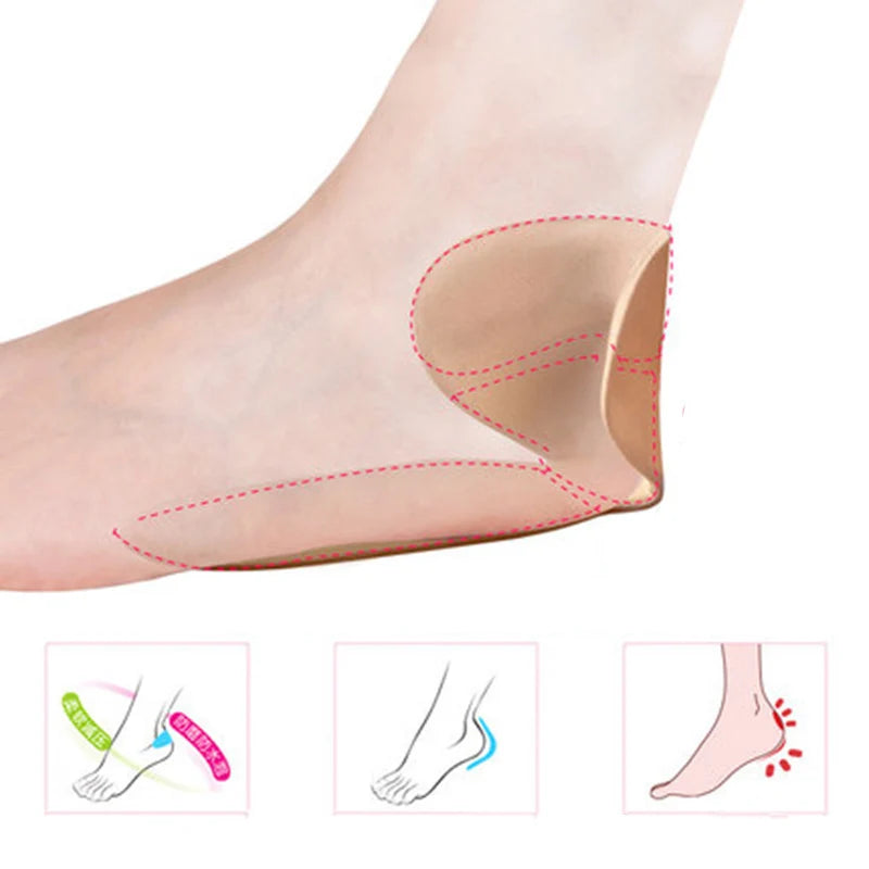 1Pair Orthopedic Insoles Soft Gel Insoles Foot Care Tool Cushion Insoles Pads High Heel Protect Anti Slip Inserts Shoe