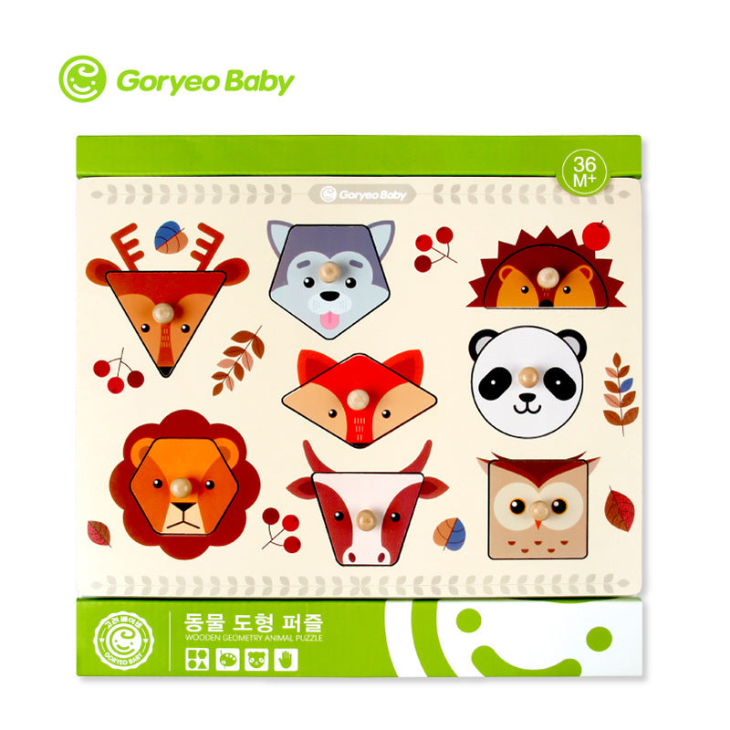 Korean Goryeo Baby Digital Shape Traffic Hand Grab Board Puzzle Infant Early Education Animal Toy Cognitive Puzzle