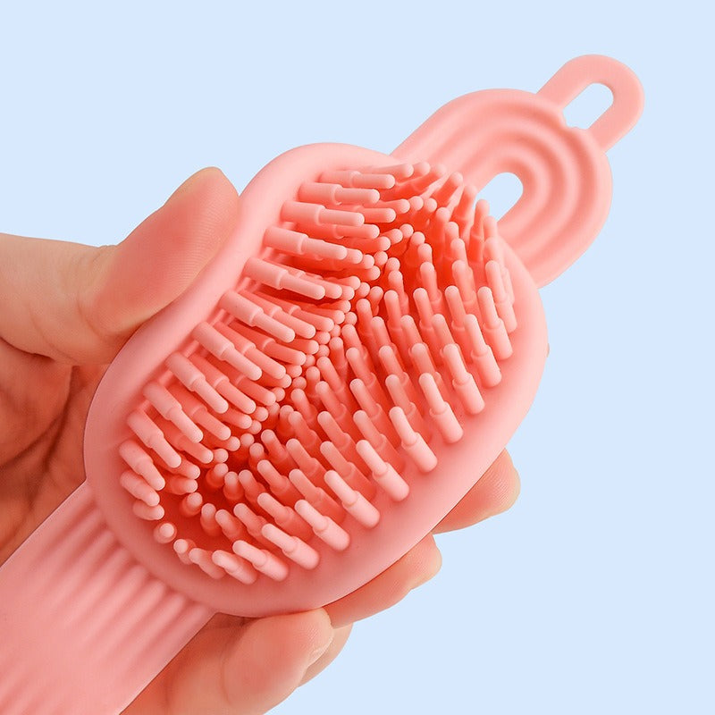 Soft adhesive double-sided hair brush massager for adults and children hair brush for gods bathroom shower brush head massage