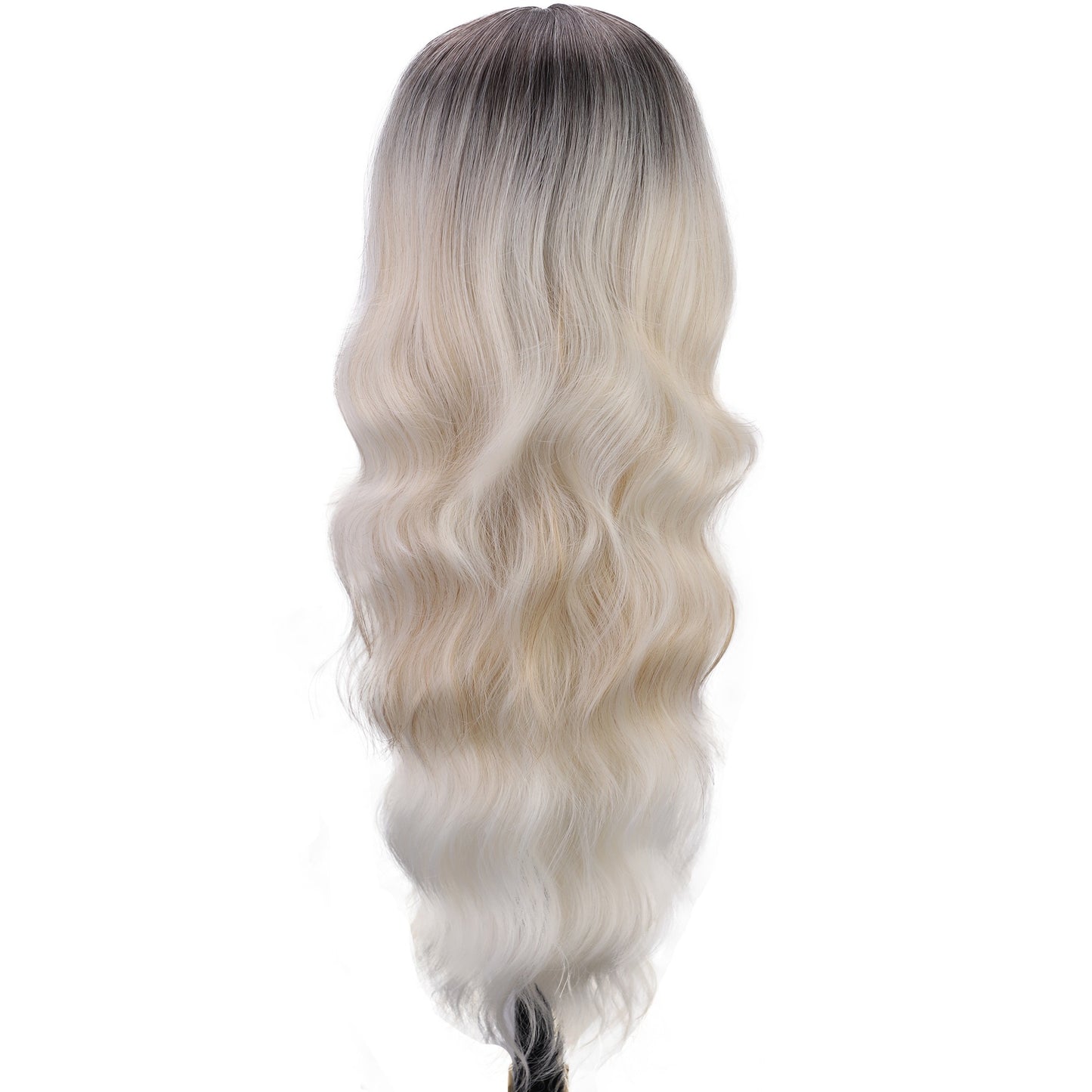 Chemical Fiber Wig Hair, European and American Wigs, Women's Long Curly Hair, Gradually Changing Color, Front Lace Wig Headband