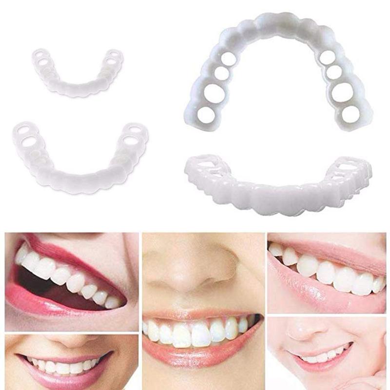 1set Snap On Smile Teeth Veneers Whitening Instant Cosmetic Dentistry Comfortable Veneer Cover Teeth Whitening Smile Denture