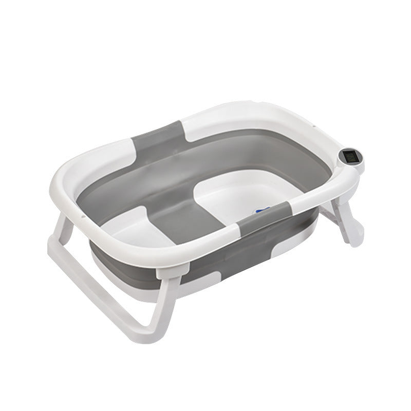 Foldable bathtub with thermostat