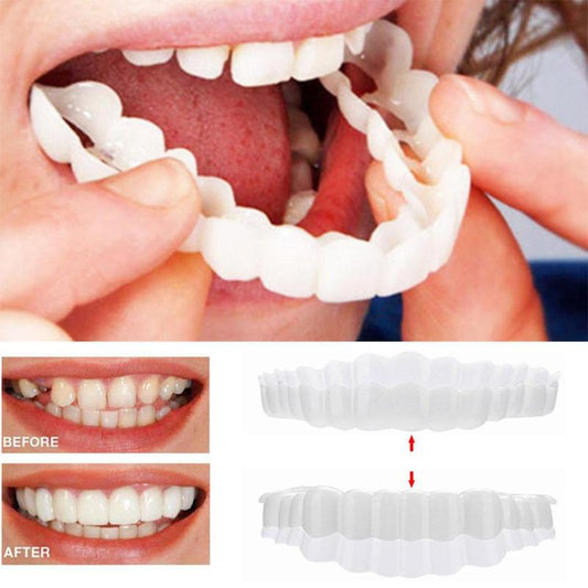 1set Snap On Smile Teeth Veneers Whitening Instant Cosmetic Dentistry Comfortable Veneer Cover Teeth Whitening Smile Denture