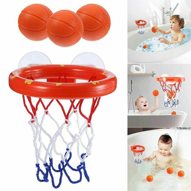 Bathroom Toddler Water Toys Bathtub Shooting Basketball Hoop with 3 Balls Baby Bath Toy Kids Outdoor Play Set