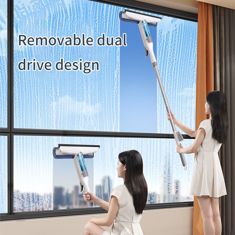 Multifunctional Spray Mop Window Cleaner Glass Wiper with Silicone Scraper Shower Wiper Floor Cleaning Mop Window Washer