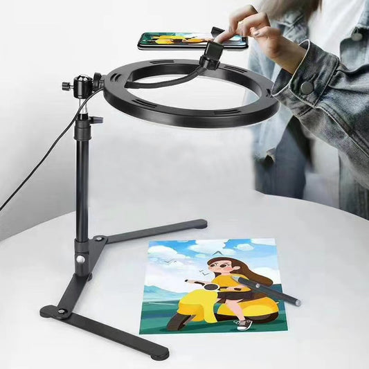 26CM LED with tripod stand and bluetooth, ideal for YouTube videos, live cooking, photography, and selfies