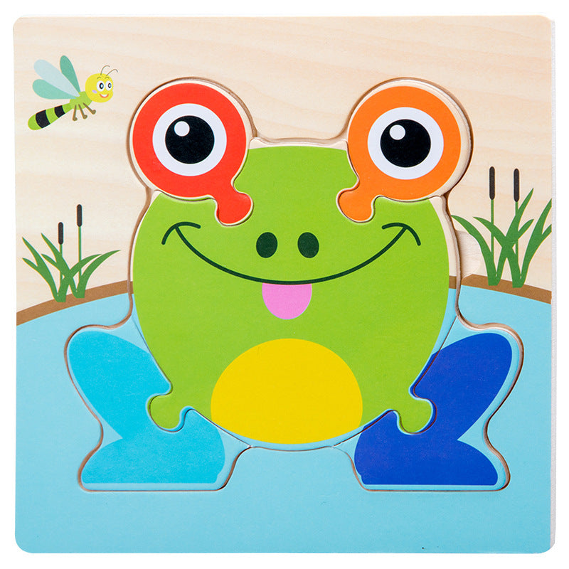 Jigsaw Puzzle Children's Toddler Baby Early Education Puzzle Cartoon Puzzle Color Cognition 0-6 Years Old Toy Puzzle