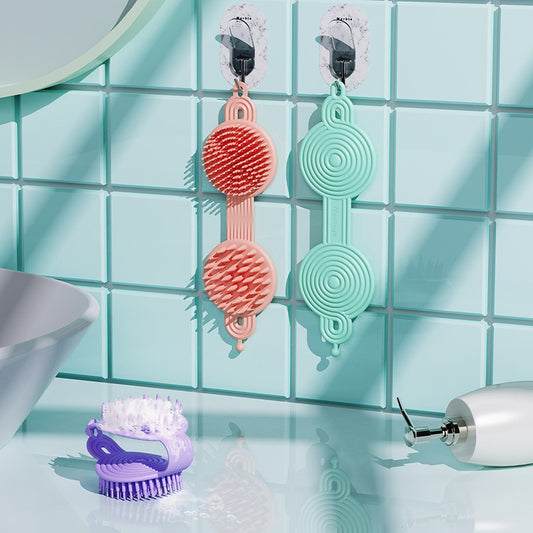 Soft adhesive double-sided hair brush massager for adults and children hair brush for gods bathroom shower brush head massage