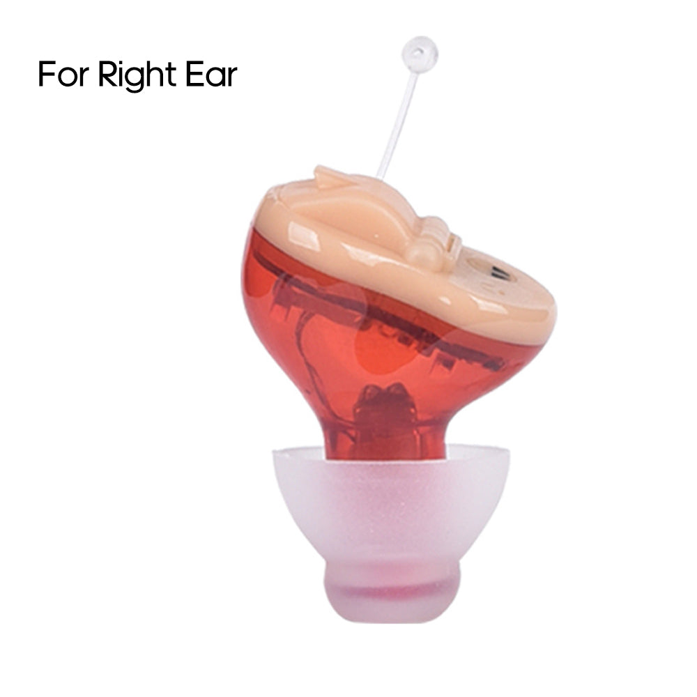 Mini Hearing Aid Adjustable Ear Hearing Assistant Helper Invisible Sound Amplifier Volume for Deaf Elderly Rechargeable