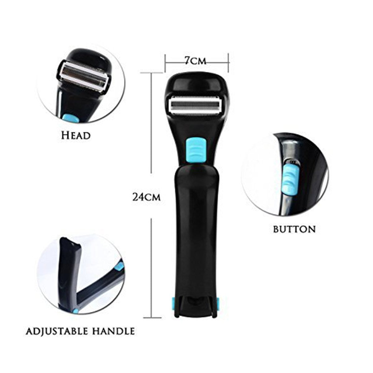 Back shaver handle foldable shaver Men's back shaver Retractable shaver