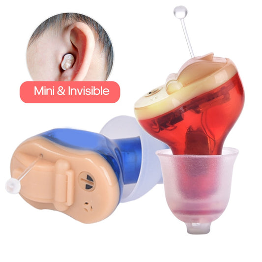 Mini Hearing Aid Adjustable Ear Hearing Assistant Helper Invisible Sound Amplifier Volume for Deaf Elderly Rechargeable