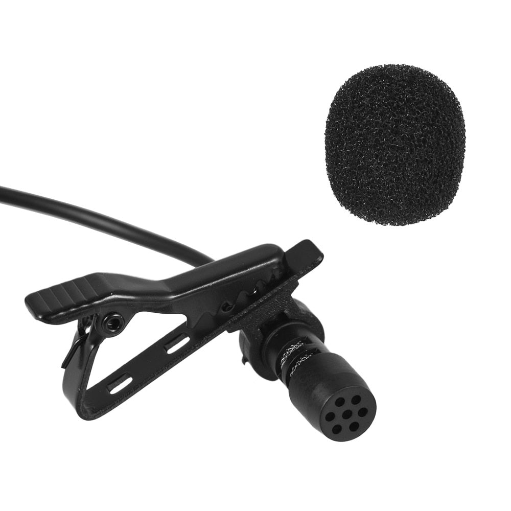 Andoer EY-510A Mini Portable Clip-on Lapel Lavalier Condenser Mic Wired Microphone for iPhone iPad Android Smartphone DSLRCamera