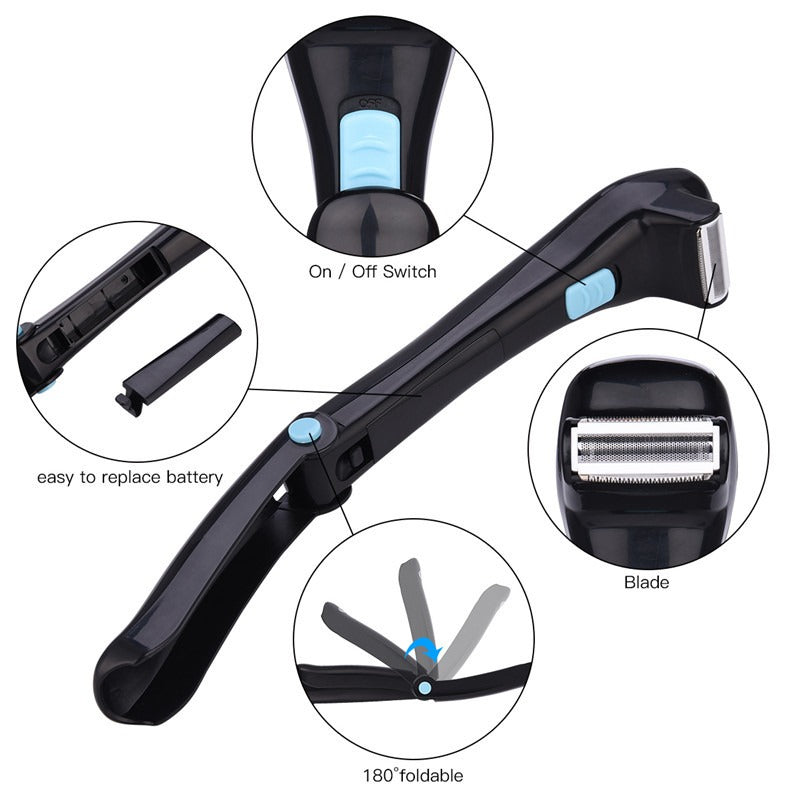 Back shaver handle foldable shaver Men's back shaver Retractable shaver