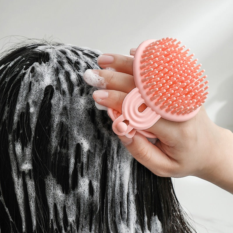 Soft adhesive double-sided hair brush massager for adults and children hair brush for gods bathroom shower brush head massage