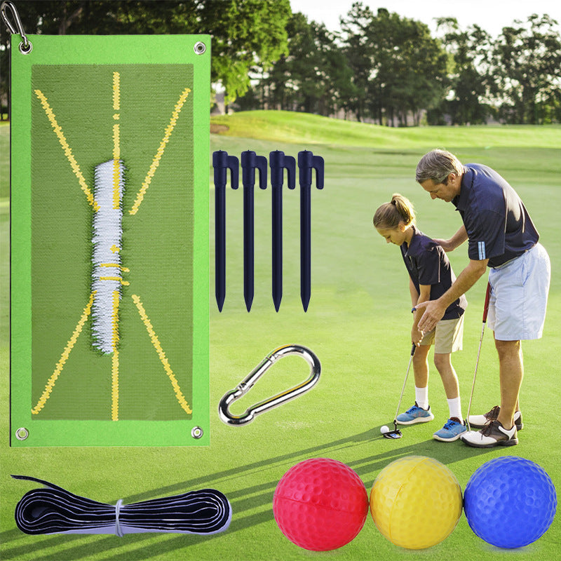 Golf Training Mat Golf Batting Mat New Swing Track Mat Golf Swing Practice Mat Trace Directional Mat