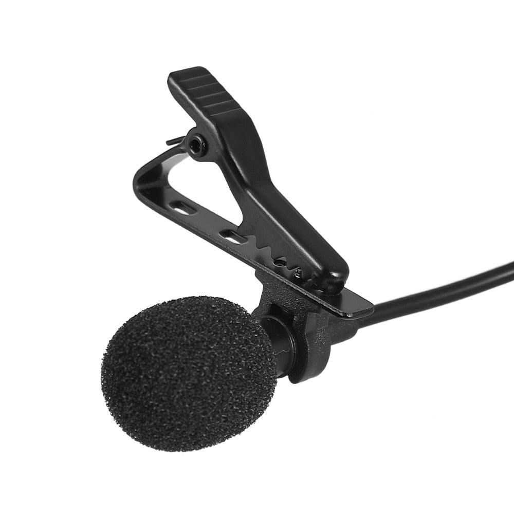 Andoer EY-510A Mini Portable Clip-on Lapel Lavalier Condenser Mic Wired Microphone for iPhone iPad Android Smartphone DSLRCamera