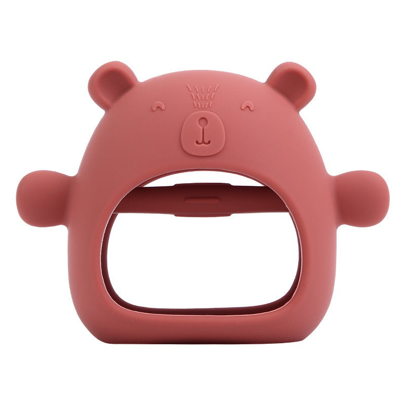 Bear Baby Toy Silicone Toys for Babies 0-6 Months 6-12 Months Anti Dropping Wrist Hand  Baby Chew Toys for Sucking Needs