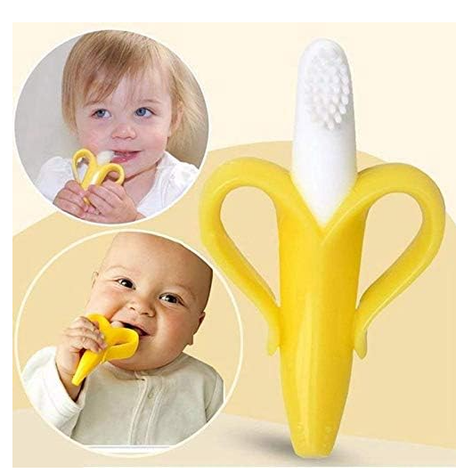 Maternal and Infant Products Baby Banana Gum Tooth Grinder Bite Food Silicone Fruit Gum Baby Training Toothbrush