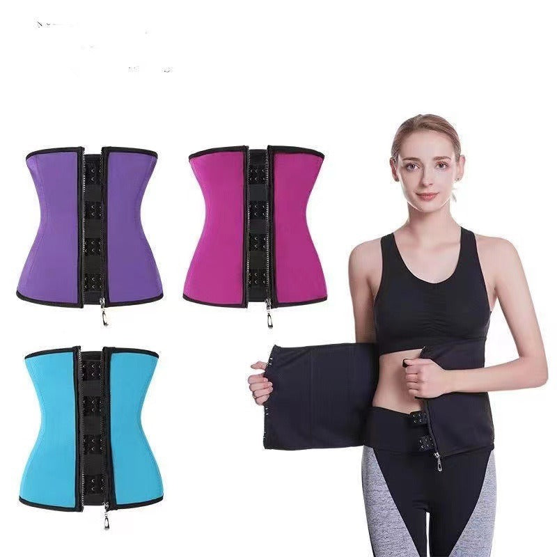 Waist belt, waist tightening, and body shaping clothing, buttoned waist closure, waist tightening, and waist training