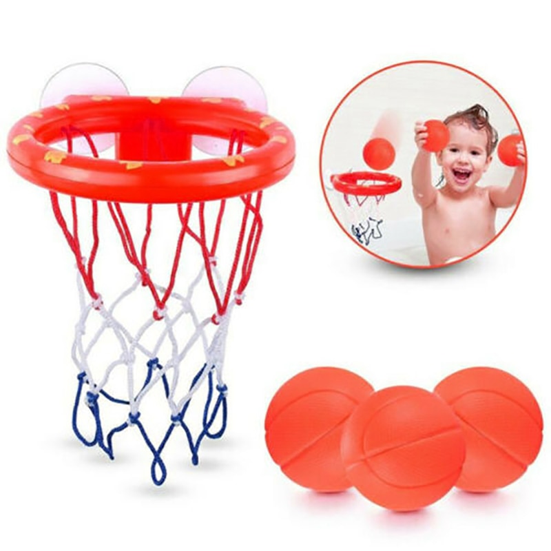 Bathroom Toddler Water Toys Bathtub Shooting Basketball Hoop with 3 Balls Baby Bath Toy Kids Outdoor Play Set