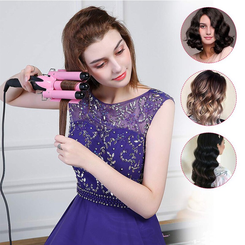 Hair Curling Iron LED Ceramic Triple Barrel Hair Curler Irons Hair Wave Waver Styling Tools Hair Styler Wand