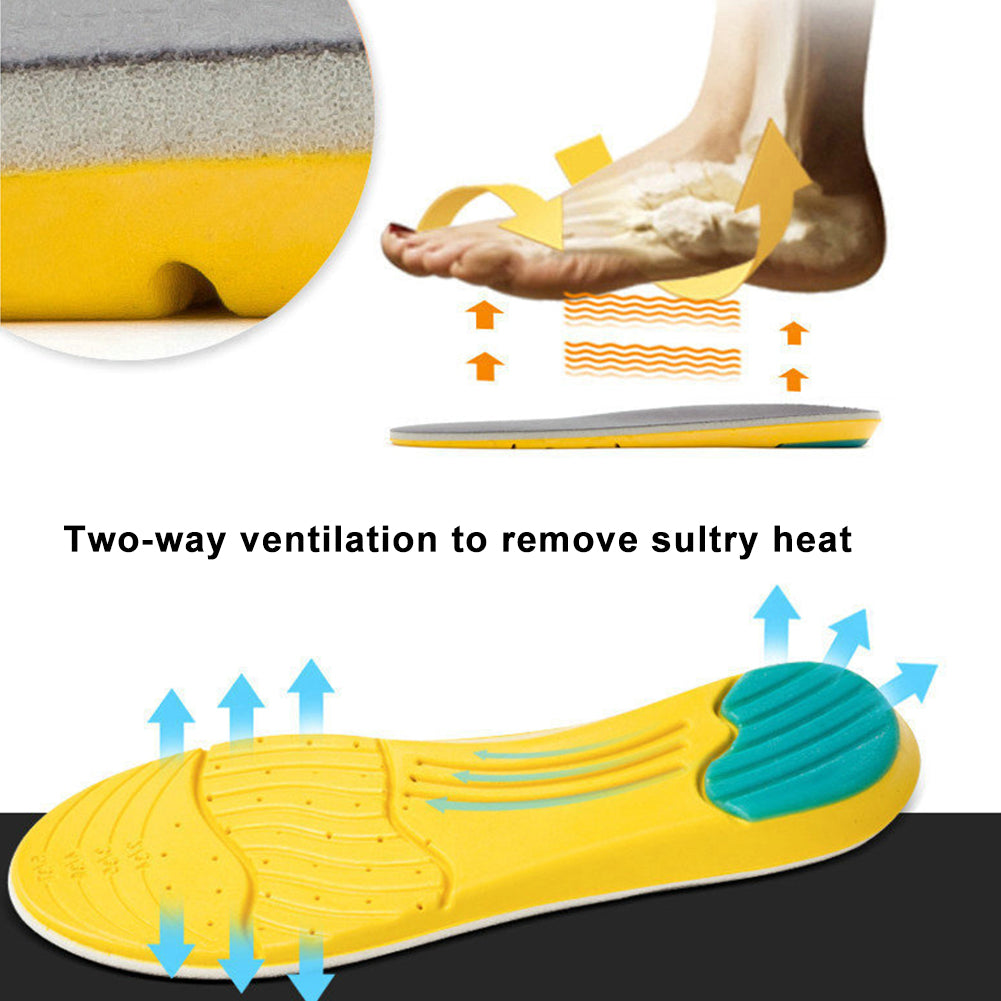 1Pair Outdoor Men Women Deodorize Foot Care Shoe Pad Can Be Cut Orthotic Memory Foam Sports Insoles Reusable Mountaineering