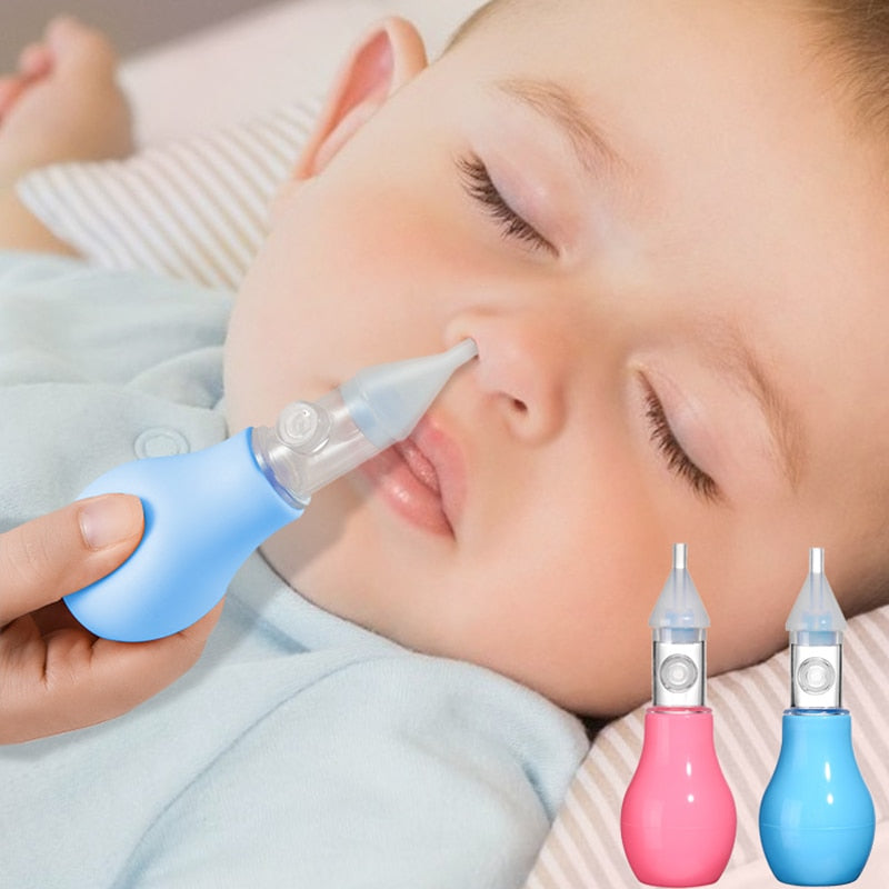 Infant silicone nasal aspirator pump type neonatal cold nasal mucus cleaner antibackflow baby nasal aspirator safe and non-toxic