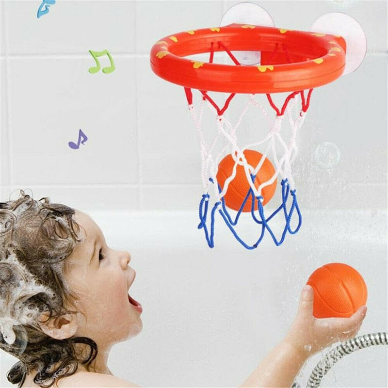 Bathroom Toddler Water Toys Bathtub Shooting Basketball Hoop with 3 Balls Baby Bath Toy Kids Outdoor Play Set