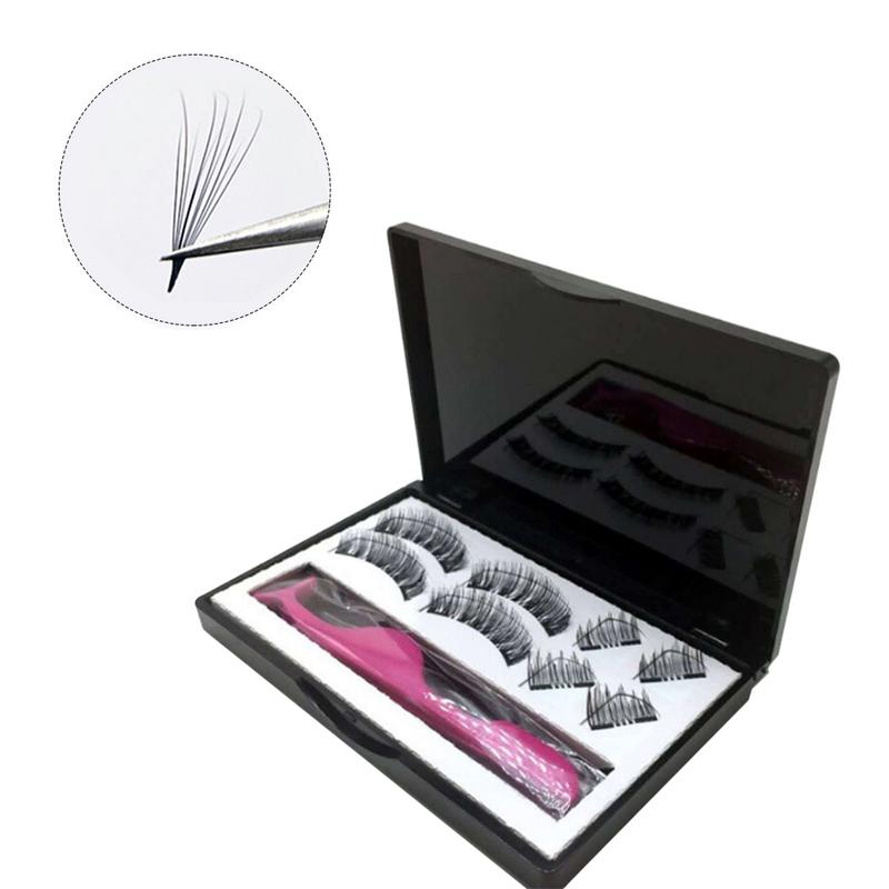 8pcs Magnetic Eyelashes and Eyelash Curler