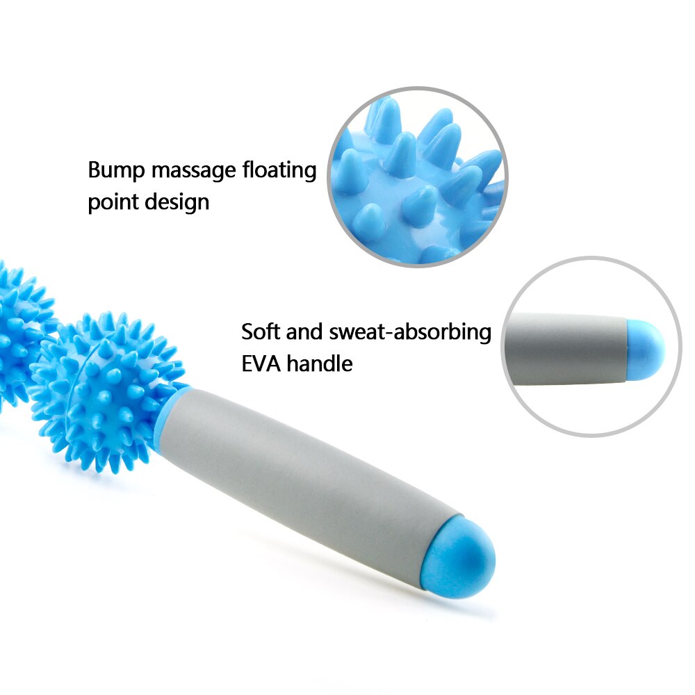 MMuscle Roller Massage Roller Stick with Point Spiky Ball Back Roller