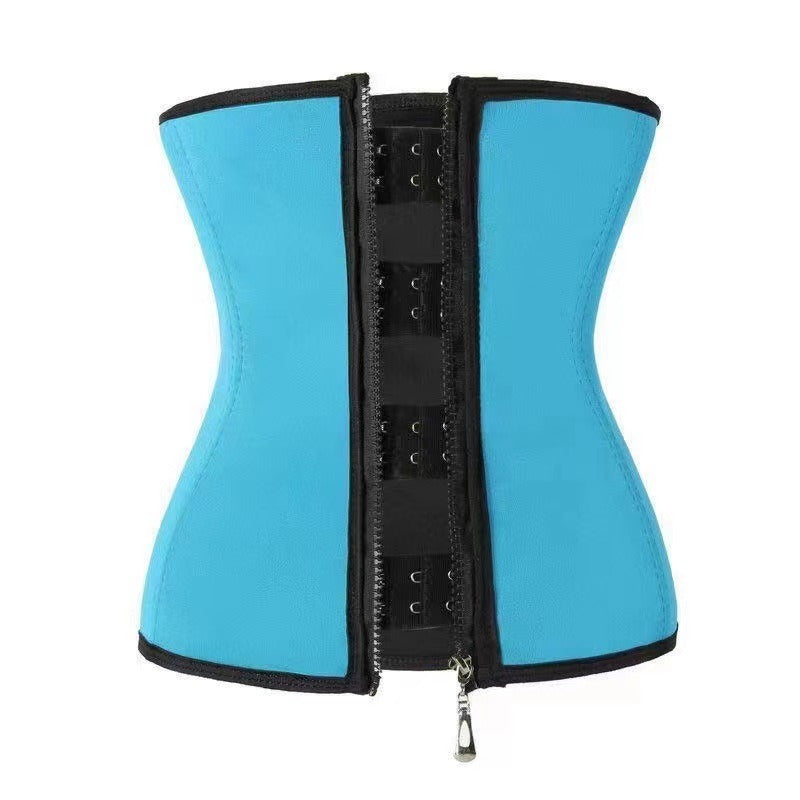 Waist belt, waist tightening, and body shaping clothing, buttoned waist closure, waist tightening, and waist training