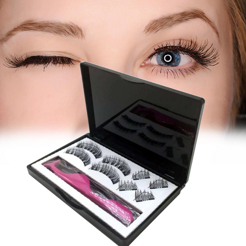 8pcs Magnetic Eyelashes and Eyelash Curler