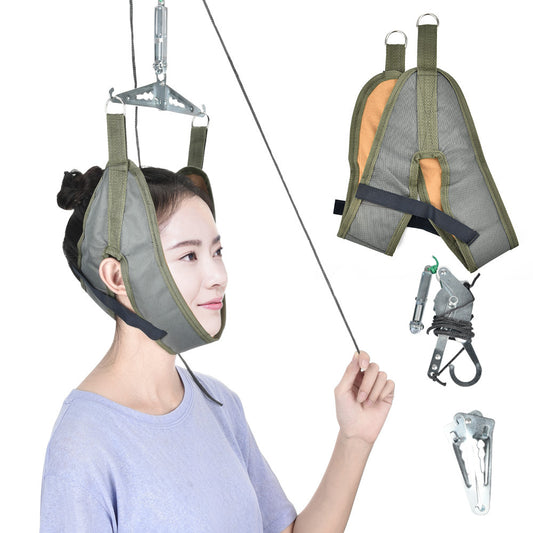 HailiCare Cervical Traction Frame Portable Hook Neck Correction Frame Neck Stretcher