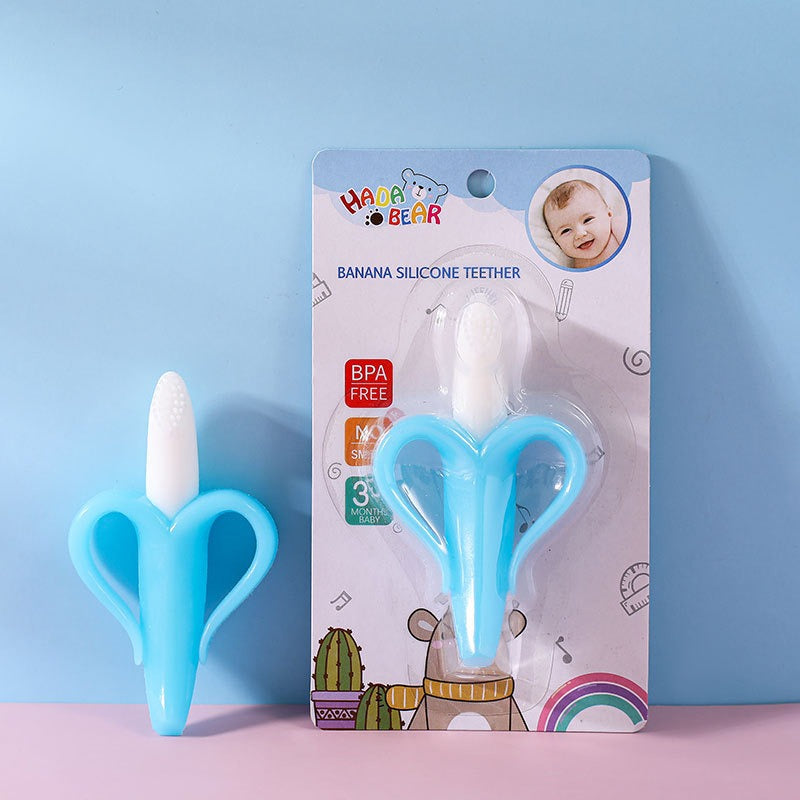 Maternal and Infant Products Baby Banana Gum Tooth Grinder Bite Food Silicone Fruit Gum Baby Training Toothbrush