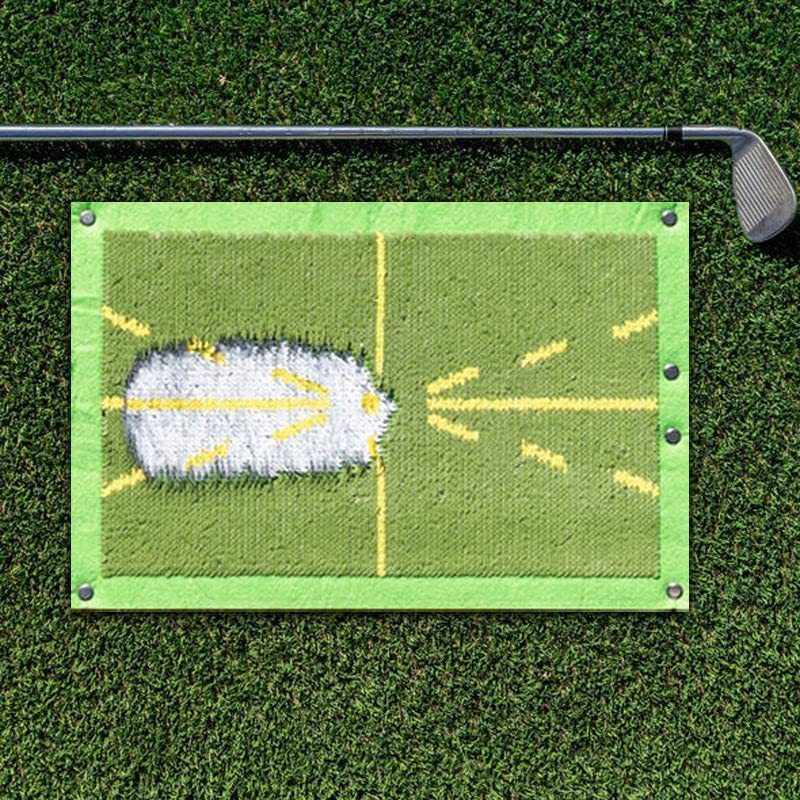 Golf Training Mat Golf Batting Mat New Swing Track Mat Golf Swing Practice Mat Trace Directional Mat