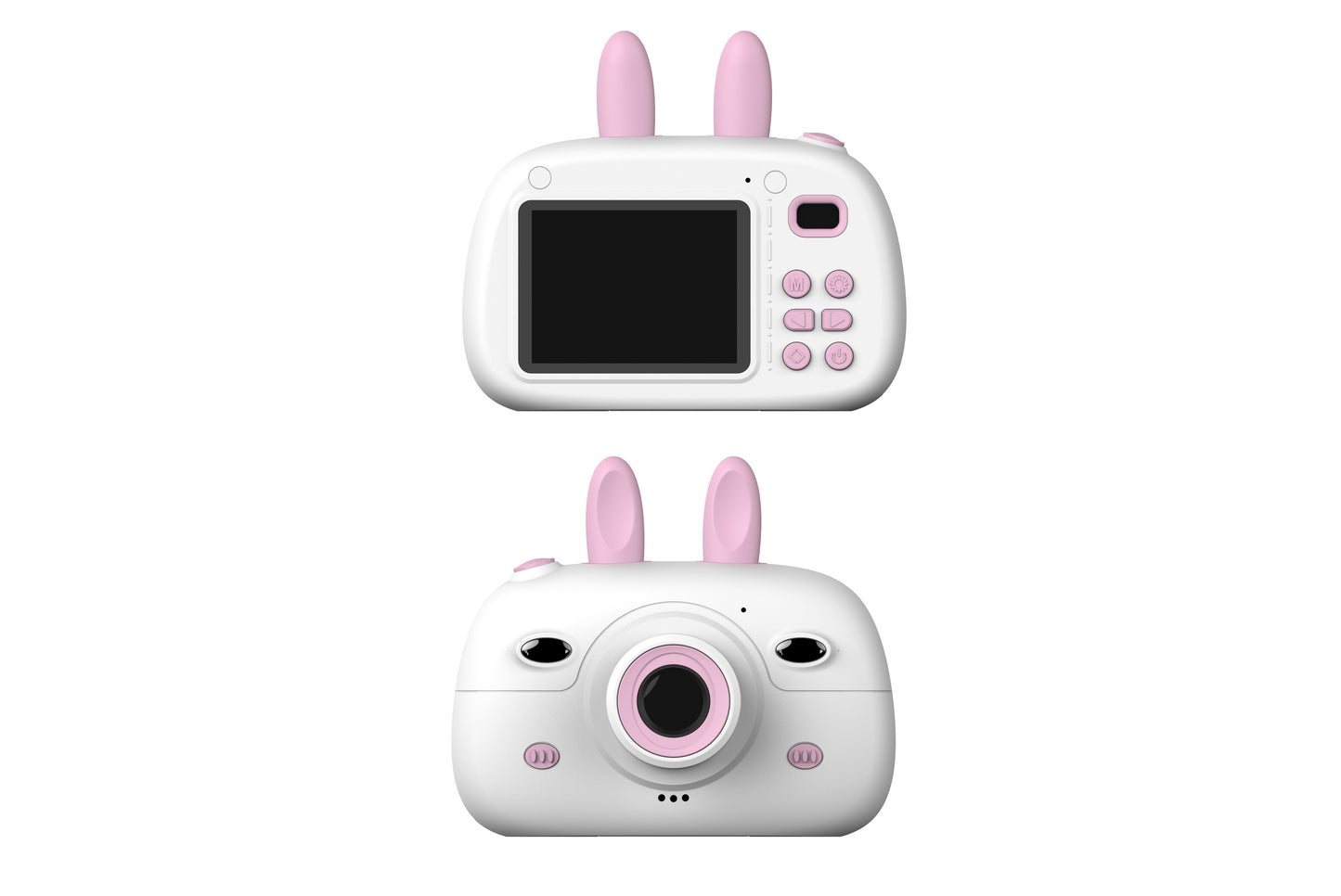 New Children's Camera Rabbit Ears Cartoon Mini Small SLR HD Screen Dual Lens Digital Camera Gift For Children