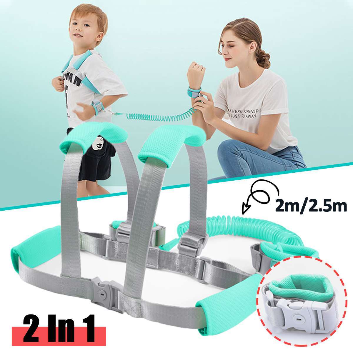 Anti-Wandering Traction Rope Backpack Children's Anti-Loss Rope Baby Anti-Wandering Safety Rope Baby Carrier