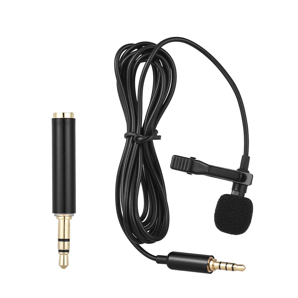 Andoer EY-510A Mini Portable Clip-on Lapel Lavalier Condenser Mic Wired Microphone for iPhone iPad Android Smartphone DSLRCamera