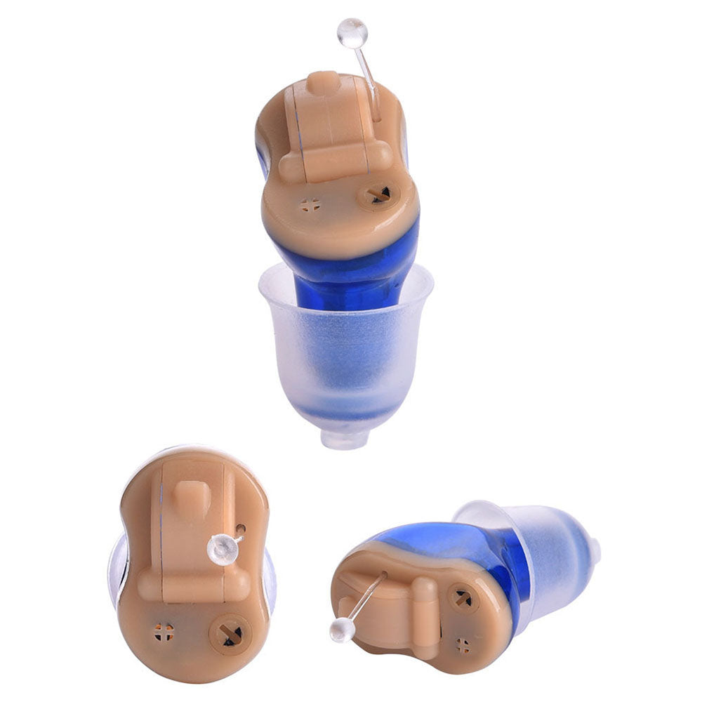 Mini Hearing Aid Adjustable Ear Hearing Assistant Helper Invisible Sound Amplifier Volume for Deaf Elderly Rechargeable