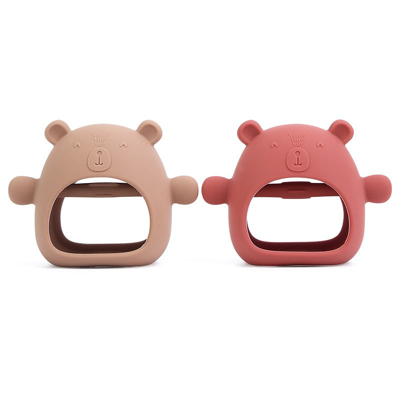 Bear Baby Toy Silicone Toys for Babies 0-6 Months 6-12 Months Anti Dropping Wrist Hand  Baby Chew Toys for Sucking Needs