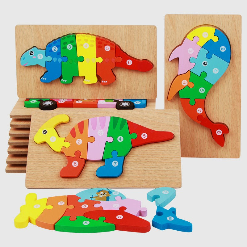 Dinosaur DIY Puzzle 3-6 Years Old Young Children Educational Early Childhood Boys And Girls Enlightenment Toys