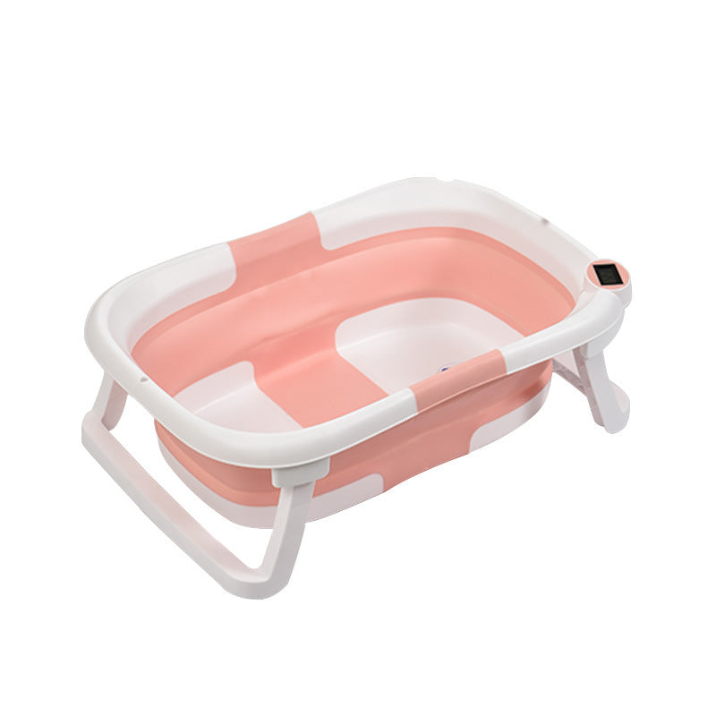 Foldable bathtub with thermostat