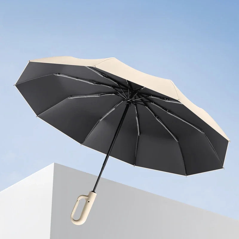 Men's and Women's Sunshade Umbrella Automatic Ring Umbrella Rain and Sun Protection UV Folding