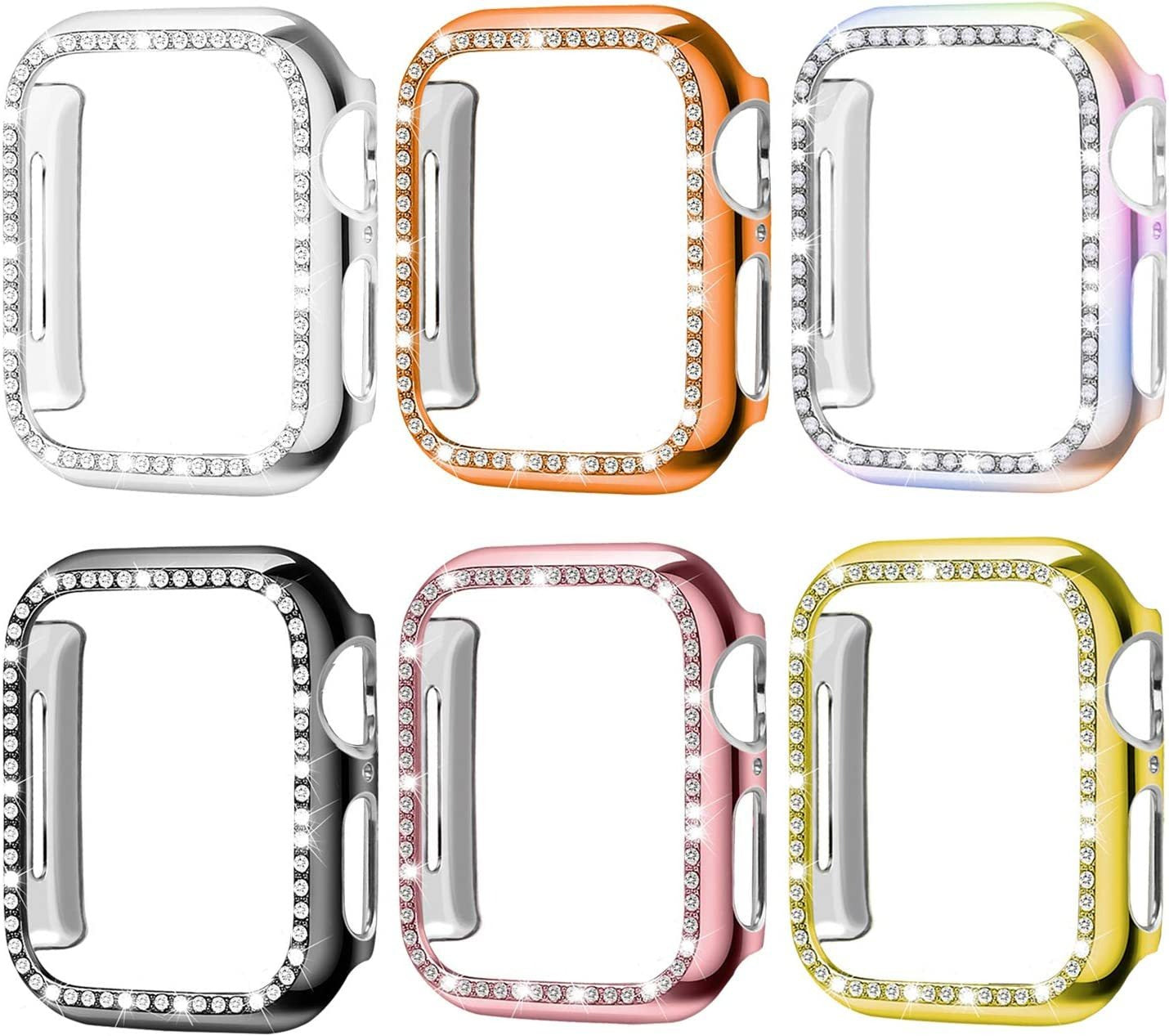 Suitable for iwatch8 Apple Watch Case Protection Case PC Single Row Diamond Hollow Case 41MM45MM