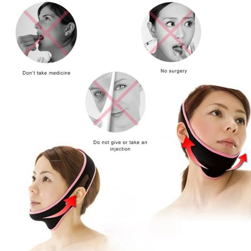 Sleeping Face-Lift Mask Massage Slimming Shaper Anti Wrinkle V Line Half Relaxation Facial Slimming Bandage Face Lift Up Belt